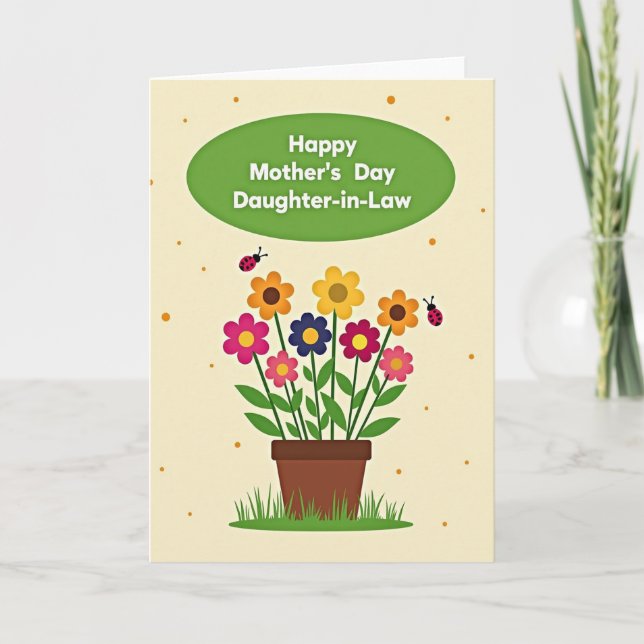 Carte de bouquet pour la journée des mamans joyeus (Devant)