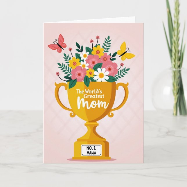 Carte de bouquet pour le trophée No 1 Mama (Devant)