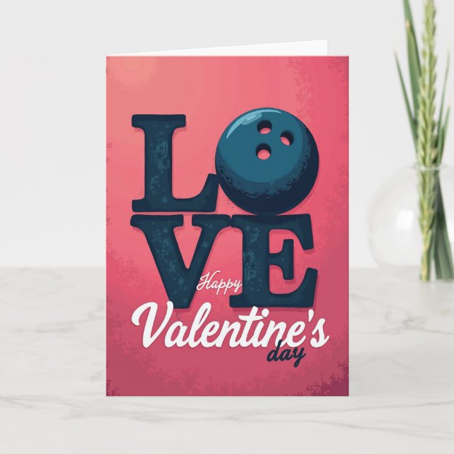 Carte de Bowling Vintage Love (Devant)