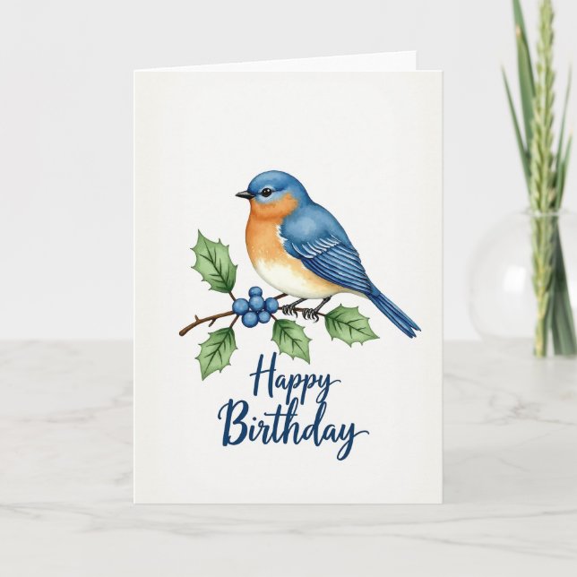Carte de branche d'anniversaire artistique (Devant)