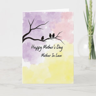 Carte de branche pour la fête des mères pastel