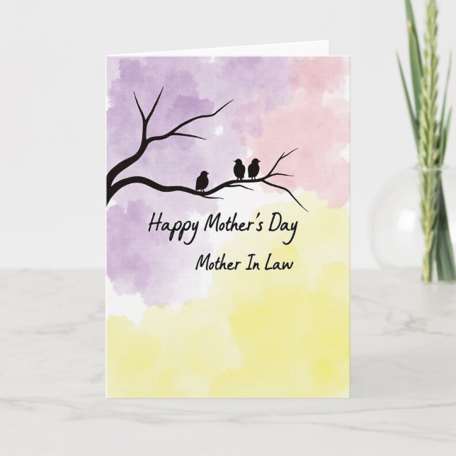 Carte de branche pour la fête des mères pastel (Devant)
