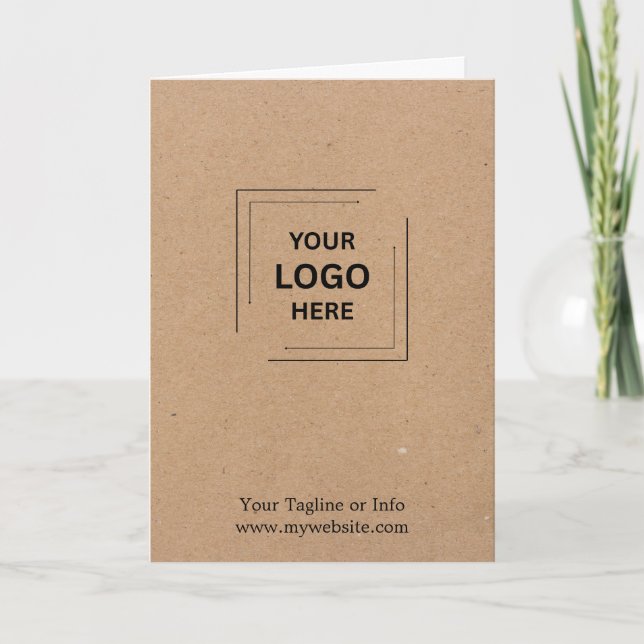 Carte de branding d'entreprise Kraft rustique (Devant)