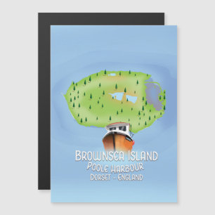 Carte de Brownsea Island, Poole, dorset, Angleterr