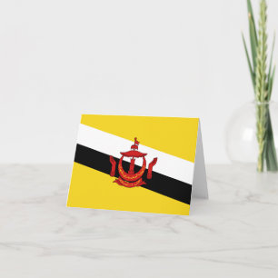 Carte de Brunei avec drapeau