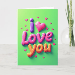 Carte de Bubble Gum Je T'Aime