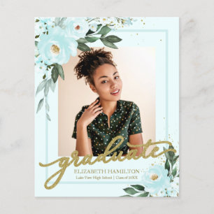 Carte de budget photo pour Faire-part diplômées