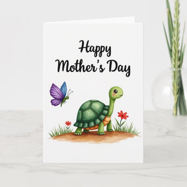 Carte de Bug de la Fête des Mères Douce Tortue (Devant)