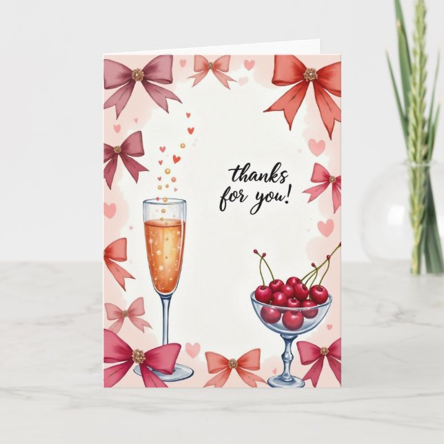 Carte de bulles de flûte de gratitude (Devant)