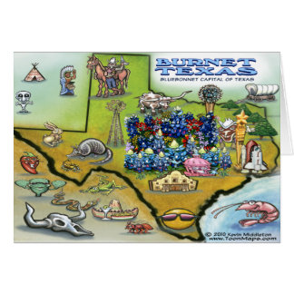 Carte de Burnet TEXAS