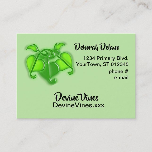 Carte de bus - Feuilles de vigne 3D (Devant)