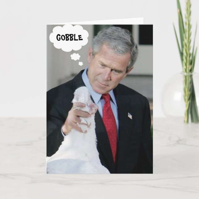 Carte de Bush de bon thanksgiving (Devant)
