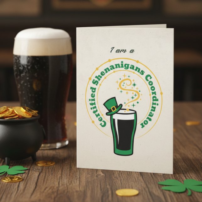Carte de buveur de Shenanigans drôle – Fête (Créateur téléchargé)