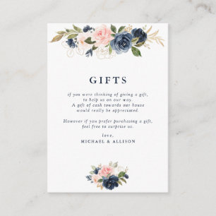 Carte de cadeaux de mariage géométrique florale