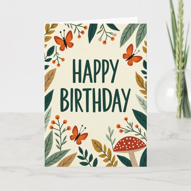 Carte de cadre d'anniversaire fantaisiste (Devant)