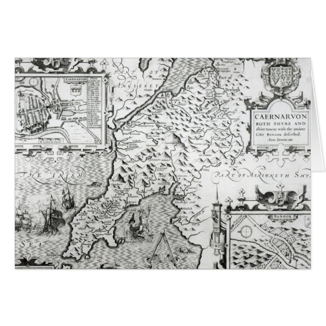 Carte de Caernarvon, 1616 (Devant horizontal)