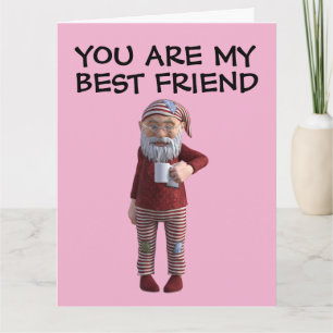 CARTE DE CAFÉ BESTIE BEST AMI GNOME