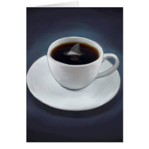 Carte de café d'aileron de requin