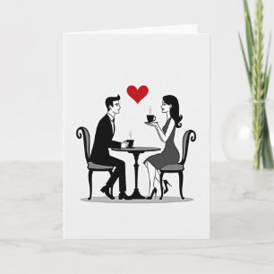 Carte de café Simple Amour