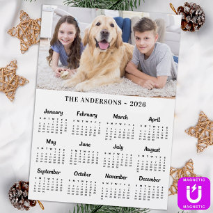Carte de calendrier 2026 personnalisée pour photo 