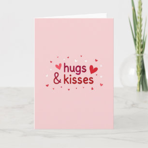 Carte de câlins et de baisers de la Saint-Valentin