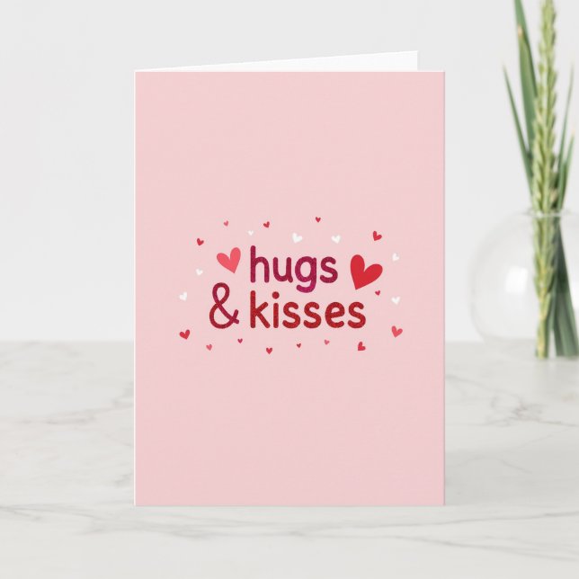 Carte de câlins et de baisers de la Saint-Valentin (Devant)