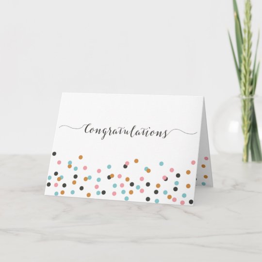 Carte De Calligraphie De Confettis D Anniversaire Zazzle Fr