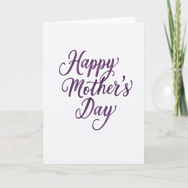 Carte de calligraphie pour la fête des mères (Devant)