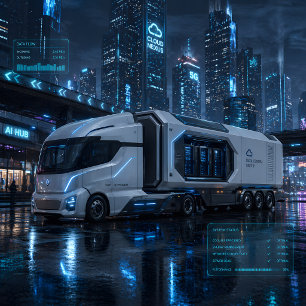 Carte de camion de centre de données mobile futuri