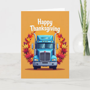 Carte de camion de Thanksgiving joyeux