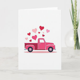 Carte de camion Saint-Valentin Cœurs