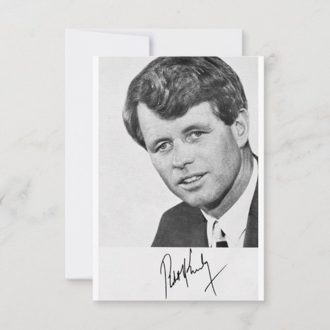 Carte de campagne Robert Kennedy 1968 autographiée (Devant)