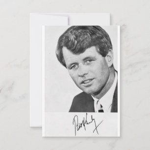 Carte de campagne Robert Kennedy 1968 autographiée