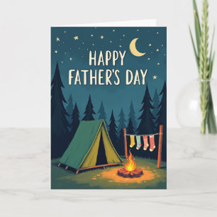 Carte de camping pour la fête des pères