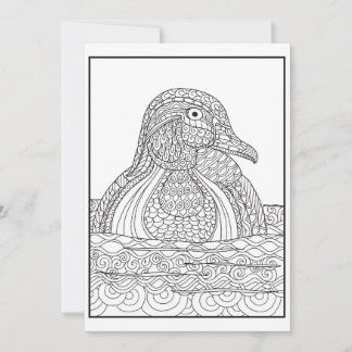 Carte de canard noir et blanc
