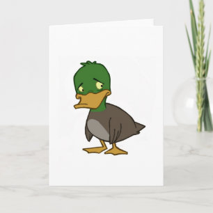 Carte de canard triste (vide à l'intérieur)