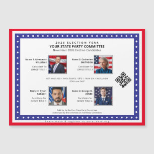 Carte de Candidat Électoral à Message Politique Ma