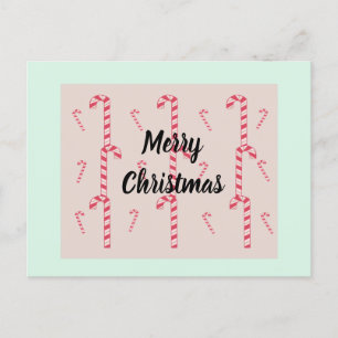 Carte de cannes de bonbon de Noël