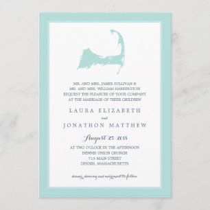 Carte de Cape Cod Dennist Seaglass Green   Mariage