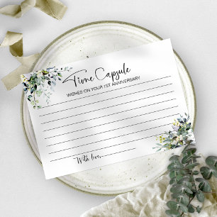 Carte de capsule temporelle pour le premier annive