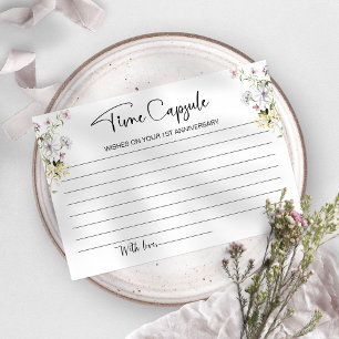 Carte de capsule temporelle pour le premier annive
