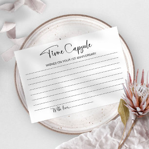 Carte de capsule temporelle pour le premier annive
