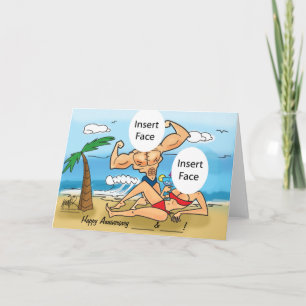 Carte de caricature photo personnalisée pour un jo