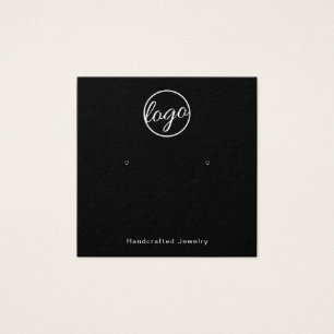 Carte de Carré d'oreille en noir Logo personnalisé