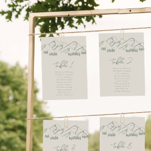 Carte de carte de siège de montagne Pine Tree exté