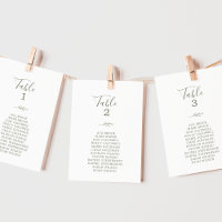 Carte de carte de tableau d'assise pour le nombre 