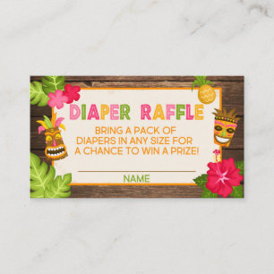 Carte de cartouches de couches de Baby shower Luau