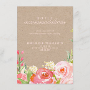 Carte DE CASCADE RUSTIQUE d'hôtel de FLEURS de