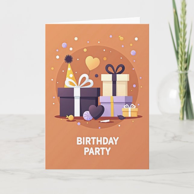Carte de célébration avec chapeau de fête (Devant)