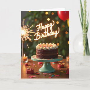 Carte de célébration avec cierge magique